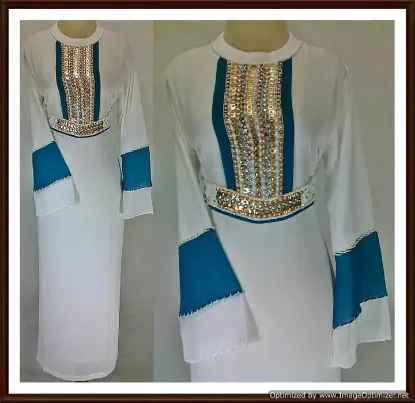 Picture of beautifully designed kaftan plain dress with pure origi