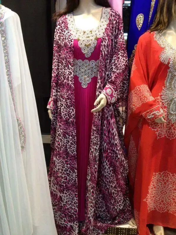 Picture of Classic Multicolor Georgette Dubai Modern Kaftan for Women