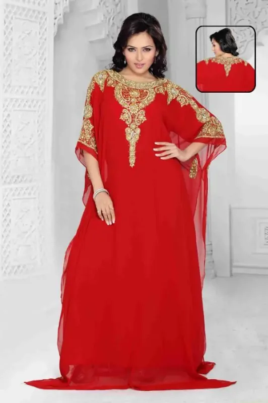 Picture of Radhe Designer Black Georgette Kaftan Dress for Women - F5570