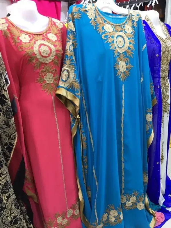 Picture of Radhe Designer Beige Cotton Kaftan Dress for Women - F1842