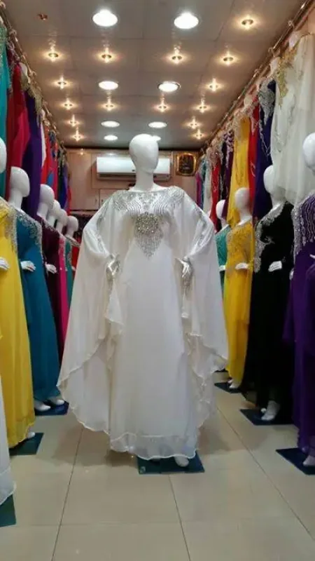 Picture of Radhe Designer Beige Cotton Kaftan Dress for Women - F10229