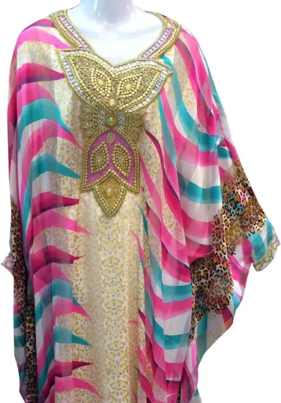 Picture of Radhe Designer Blue Georgette Kaftan Dress for Women - F2389