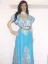 Picture of Occasion White Georgette Moroccan Caftan for Women