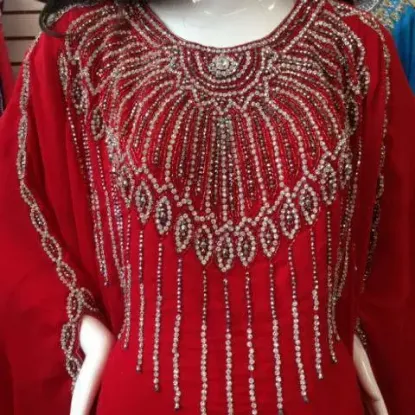 Picture of black fancy party wear farasha kaftan by a leading desi