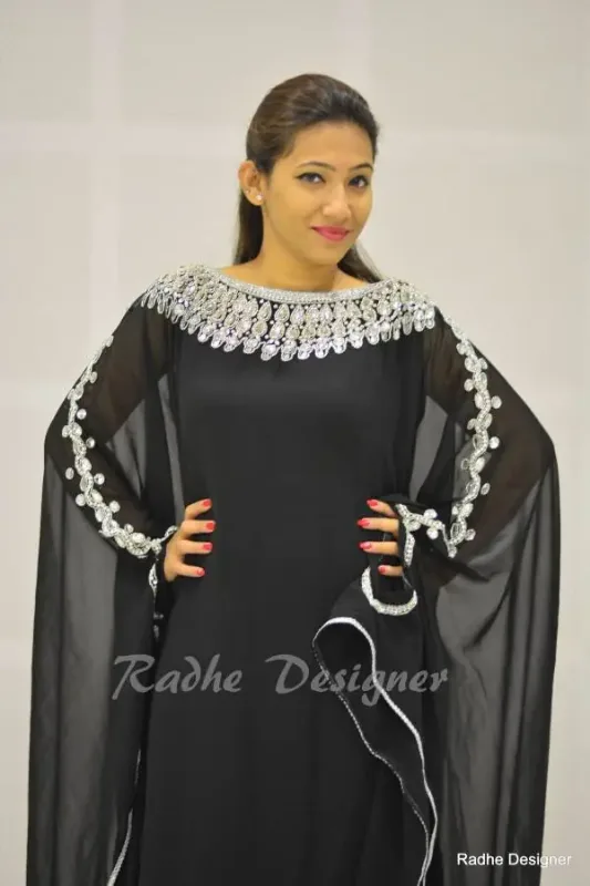 Picture of Stylish Multicolor Cotton Moroccan Caftan for Women
