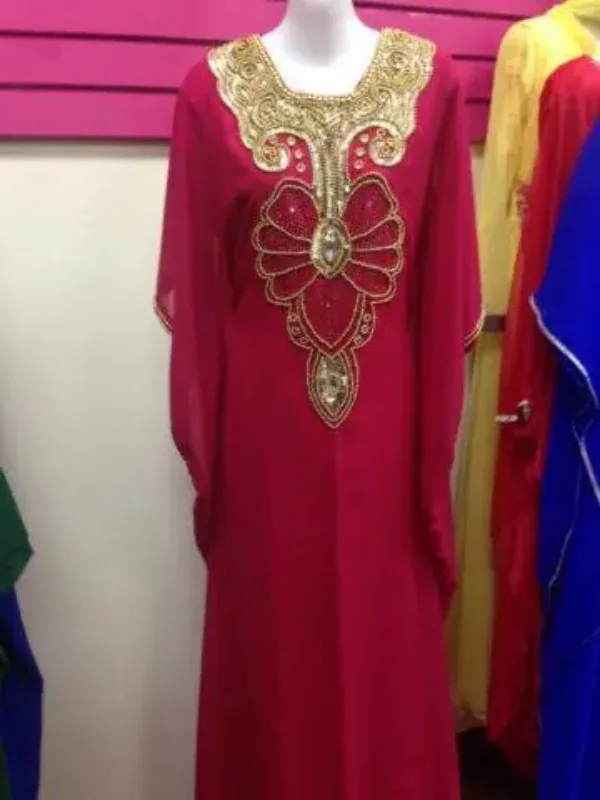 Picture of Radhe Designer Pink Cotton Kaftan Dress for Women - F10458