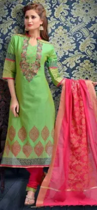 Picture of ethnic bollywood green net suit indian pakistani maisha