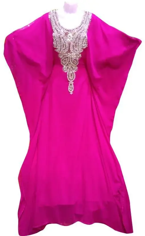 Picture of Radhe Designer White Georgette Kaftan Dress for Women - F9687