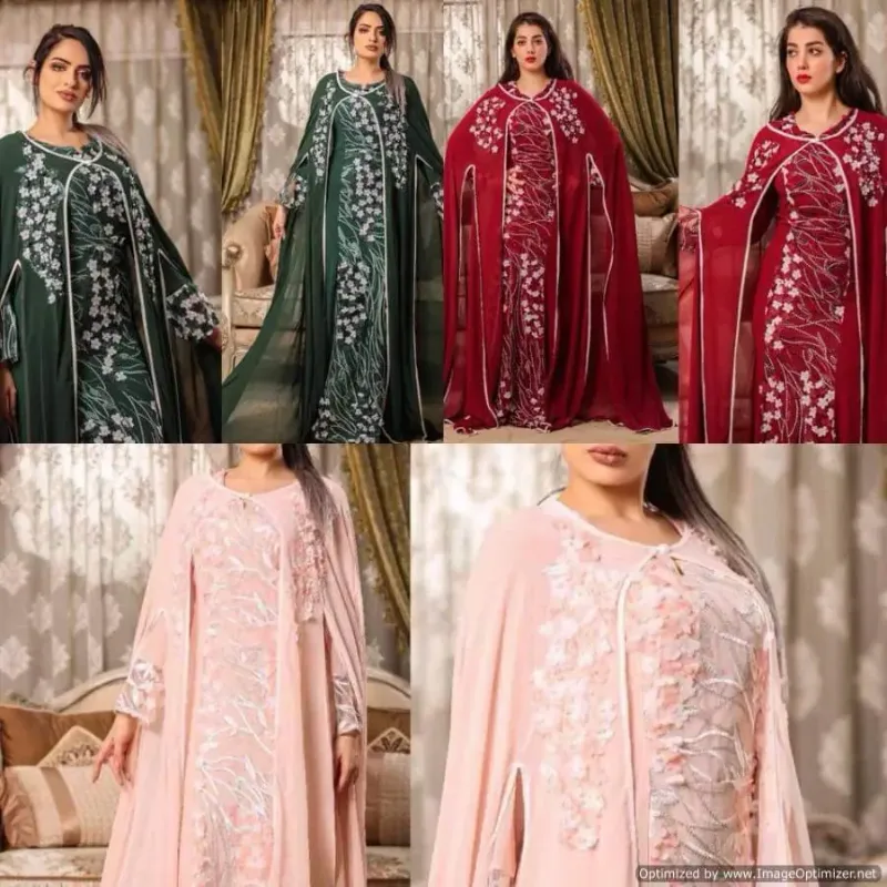 Picture of Radhe Designer Multicolor Georgette Kaftan Dress for Women - F3084