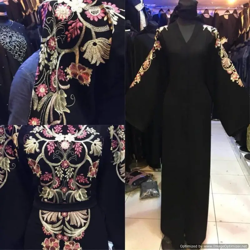 Picture of Radhe Designer Black Georgette Kaftan Dress for Women - F3088