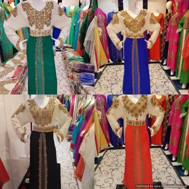 Picture of Radhe Designer Multicolor Georgette Kaftan Dress for Women - F3102