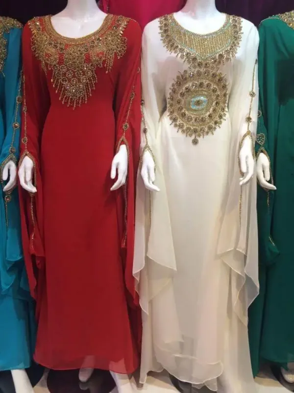 Picture of Radhe Designer Multicolor Georgette Kaftan Dress for Women - F3100