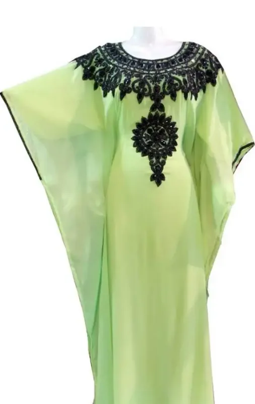 Picture of Radhe Designer Black Georgette Kaftan Dress for Women - F9937
