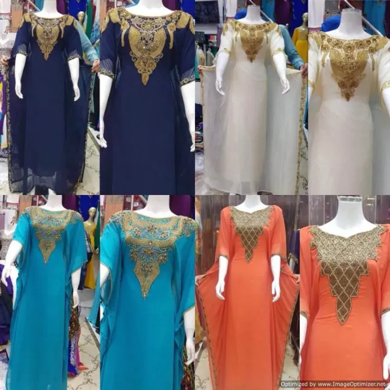 Picture of Radhe Designer Multicolor Georgette Kaftan Dress for Women - F3098