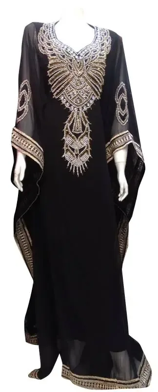 Picture of Radhe Designer Yellow Georgette Kaftan Dress for Women - F9934