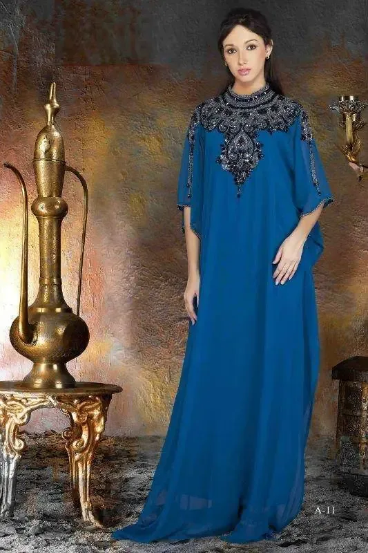 Picture of Multicolor Georgette Jilbab Dress with Bridal Party Wear for Women Classic Style