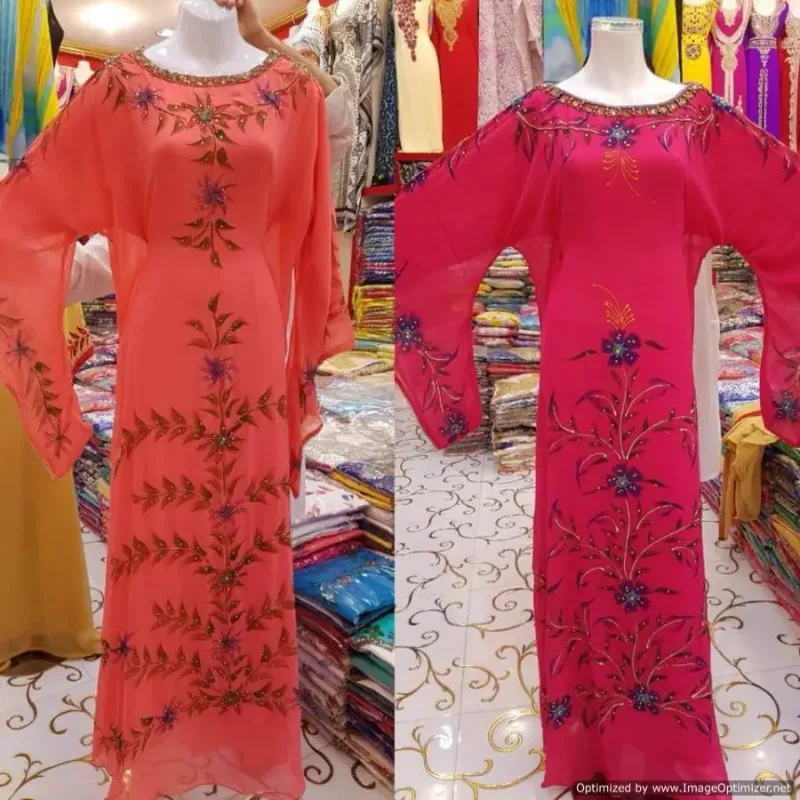 Picture of Radhe Designer Black Georgette Kaftan Dress for Women - F3105