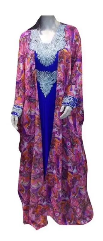 Picture of Radhe Designer White Georgette Kaftan Dress for Women - F9942