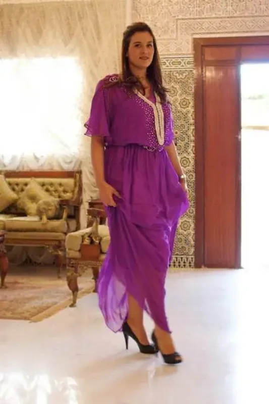 Picture of Multicolor Georgette Jilbab Dress with Bridal Party Wear for Women Party Style