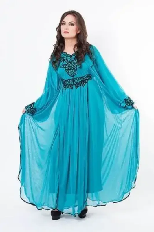 Picture of Multicolor Georgette Jilbab Dress Occasion Style for Women