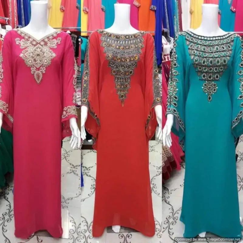 Picture of Radhe Designer Multicolor Georgette Kaftan Dress for Women - F3099
