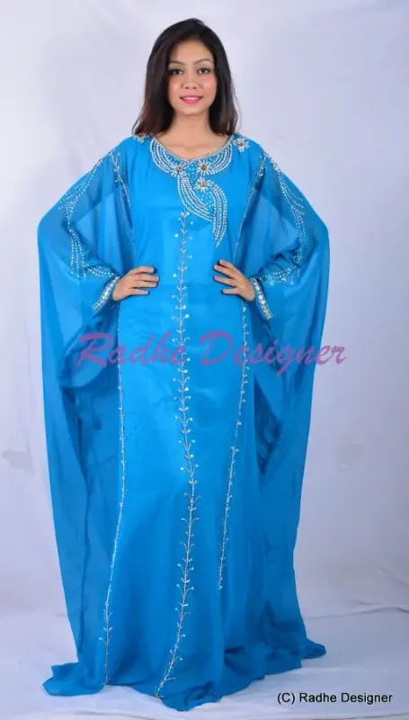 Picture of Radhe Designer Multicolor Georgette Kaftan Dress for Women - Y910