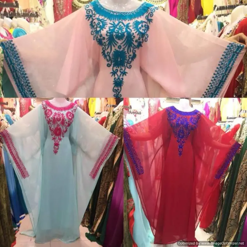 Picture of Radhe Designer Multicolor Georgette Kaftan Dress for Women - F2299