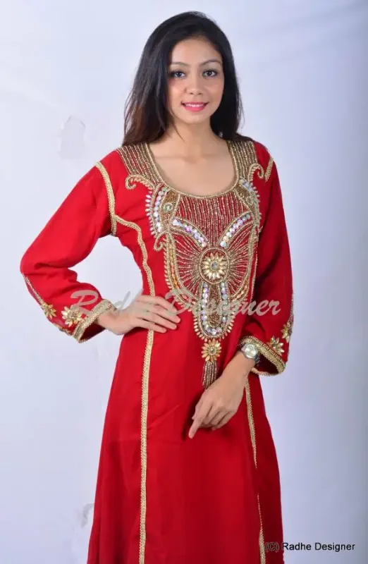 Picture of Radhe Designer Multicolor Georgette Kaftan Dress for Women - Y992