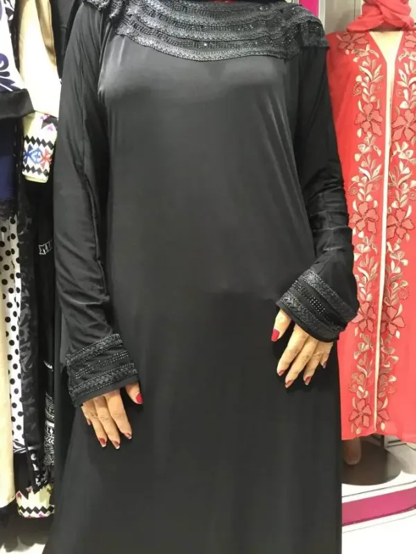 Picture of Radhe Designer Black Georgette Kaftan Dress for Women - F1380