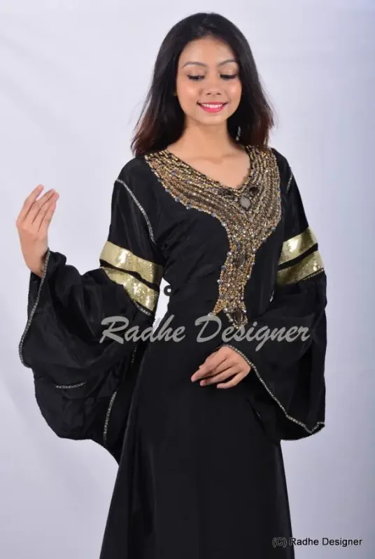 Picture of Radhe Designer Pink Georgette Kaftan Dress for Women - Y797