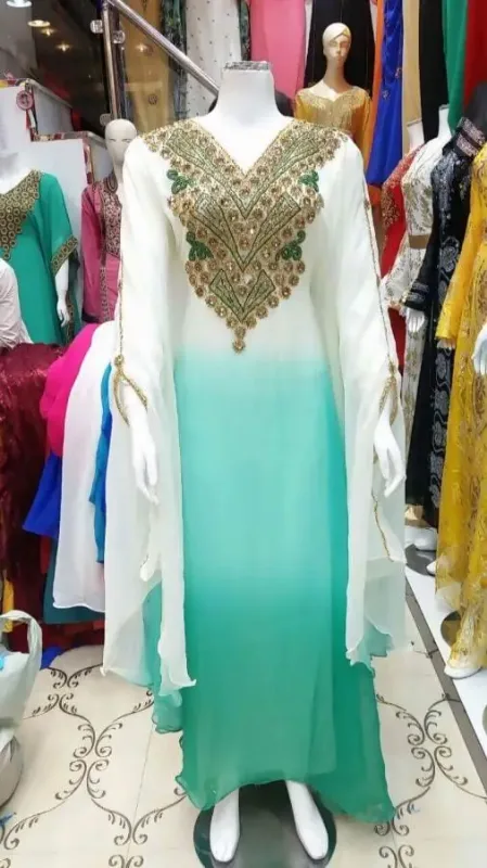 Picture of Radhe Designer Multicolor Georgette Kaftan Dress for Women - F1750
