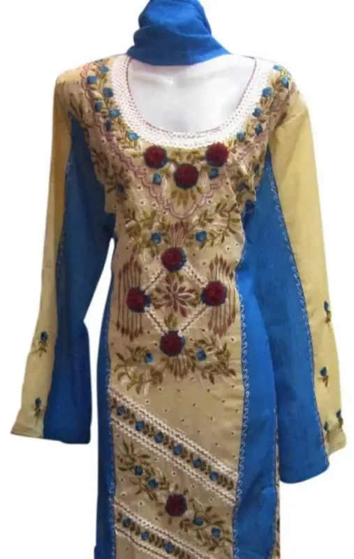 Picture of Radhe Designer White Georgette Kaftan Dress for Women - F3567