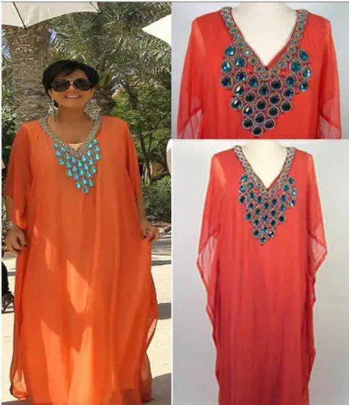 Picture of Radhe Designer Black Georgette Kaftan Dress for Women - F8967