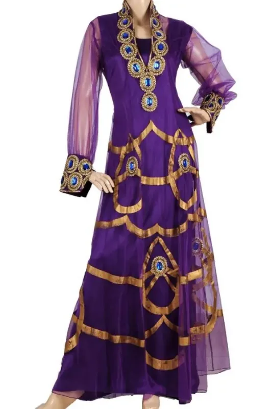 Picture of Radhe Designer Multicolor Georgette Kaftan Dress for Women - F8958