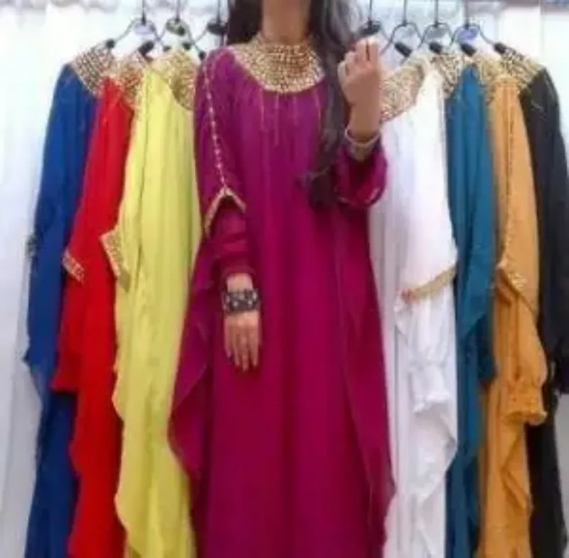 Picture of Radhe Designer Multicolor Georgette Kaftan Dress for Women - F8978
