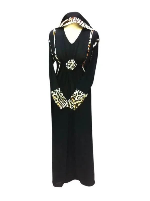 Picture of Radhe Designer Black Georgette Kaftan Dress for Women - F3581