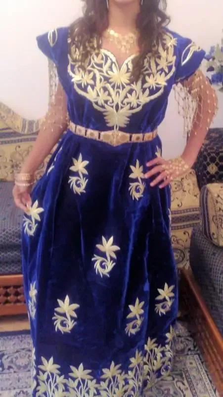 Picture of Radhe Designer Blue Georgette Kaftan Dress for Women - F8979