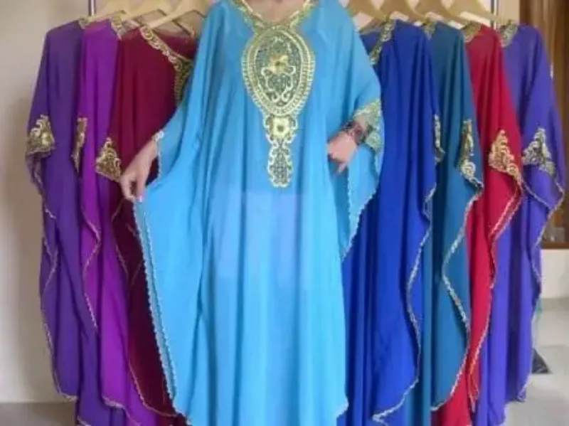 Picture of Radhe Designer Multicolor Georgette Kaftan Dress for Women - F9060