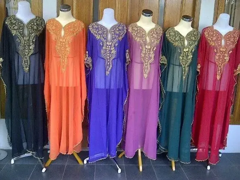 Picture of Radhe Designer Multicolor Georgette Kaftan Dress for Women - F9078