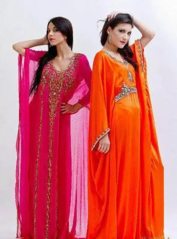 Picture of Radhe Designer Multicolor Georgette Kaftan Dress for Women - F9093
