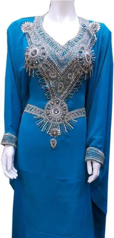 Picture of Radhe Designer Yellow Georgette Kaftan Dress for Women - F9100
