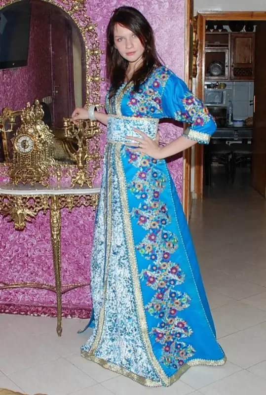 Picture of Radhe Designer Multicolor Georgette Kaftan Dress for Women - F9113