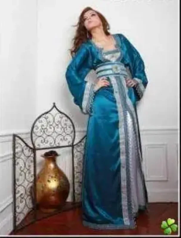 Picture of Radhe Designer Blue Georgette Kaftan Dress for Women - F9115