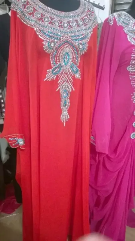 Picture of Radhe Designer Multicolor Georgette Kaftan Dress for Women - F9101