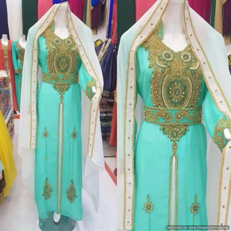Picture of Radhe Designer Multicolor Georgette Kaftan Dress for Women - F3163