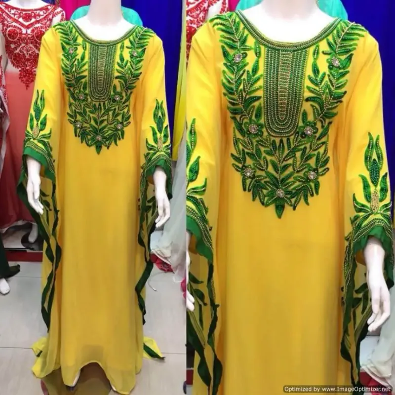 Picture of Radhe Designer White Georgette Kaftan Dress for Women - F3159