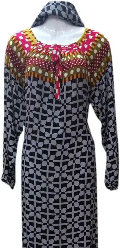 Picture of Radhe Designer Pink Cotton Kaftan Dress for Women - F3178