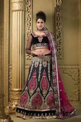 Picture of u choli lehenga modest maxi gown embroidery party tradi
