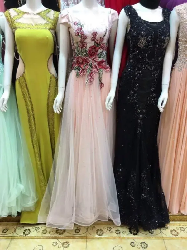 Picture of Multicolor Bridesmaid Party Wear Jilbab Dress for Women Ceremony Style