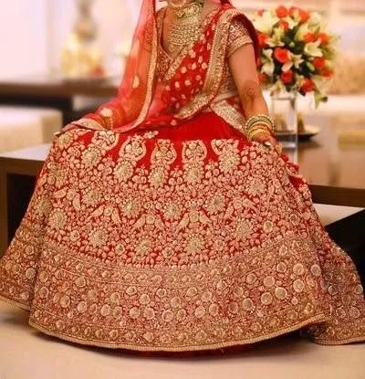 Picture of wedding ceremony lehenga for womens embroidered lehnga 